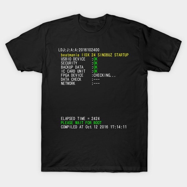 IIDX STARTUP SINOBUZ ver. T-Shirt by CommonSans